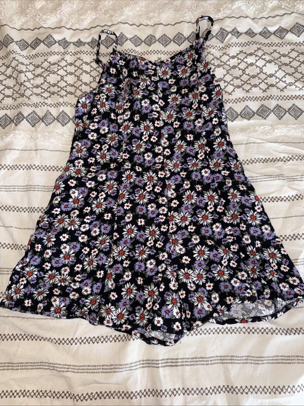 Girls' Art Class One Piece Sleeveless Floral Romper Dress Size M 8 EUC